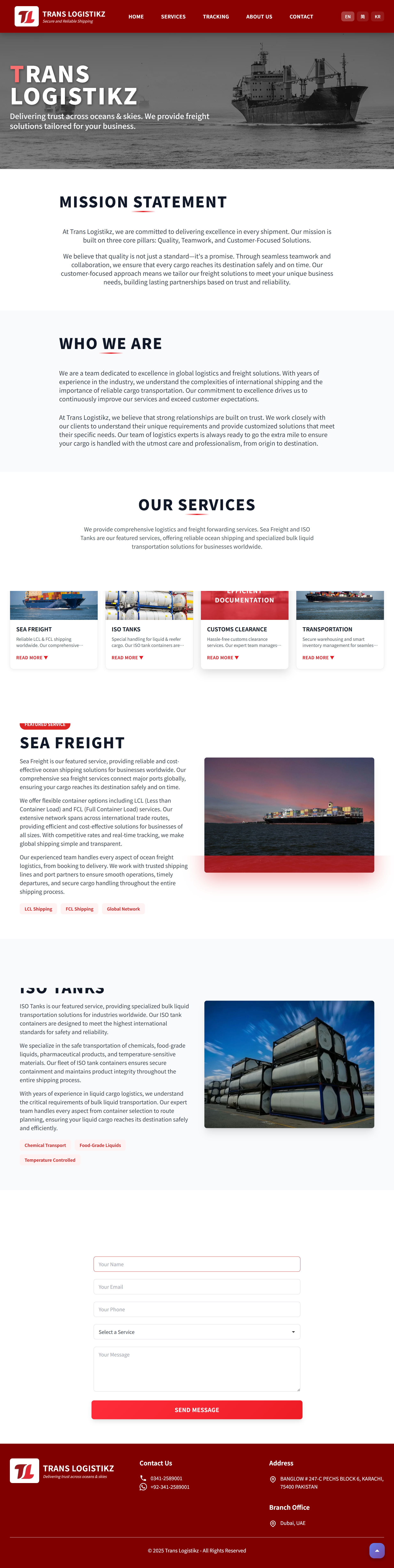 Apogue Logistics platform screenshot