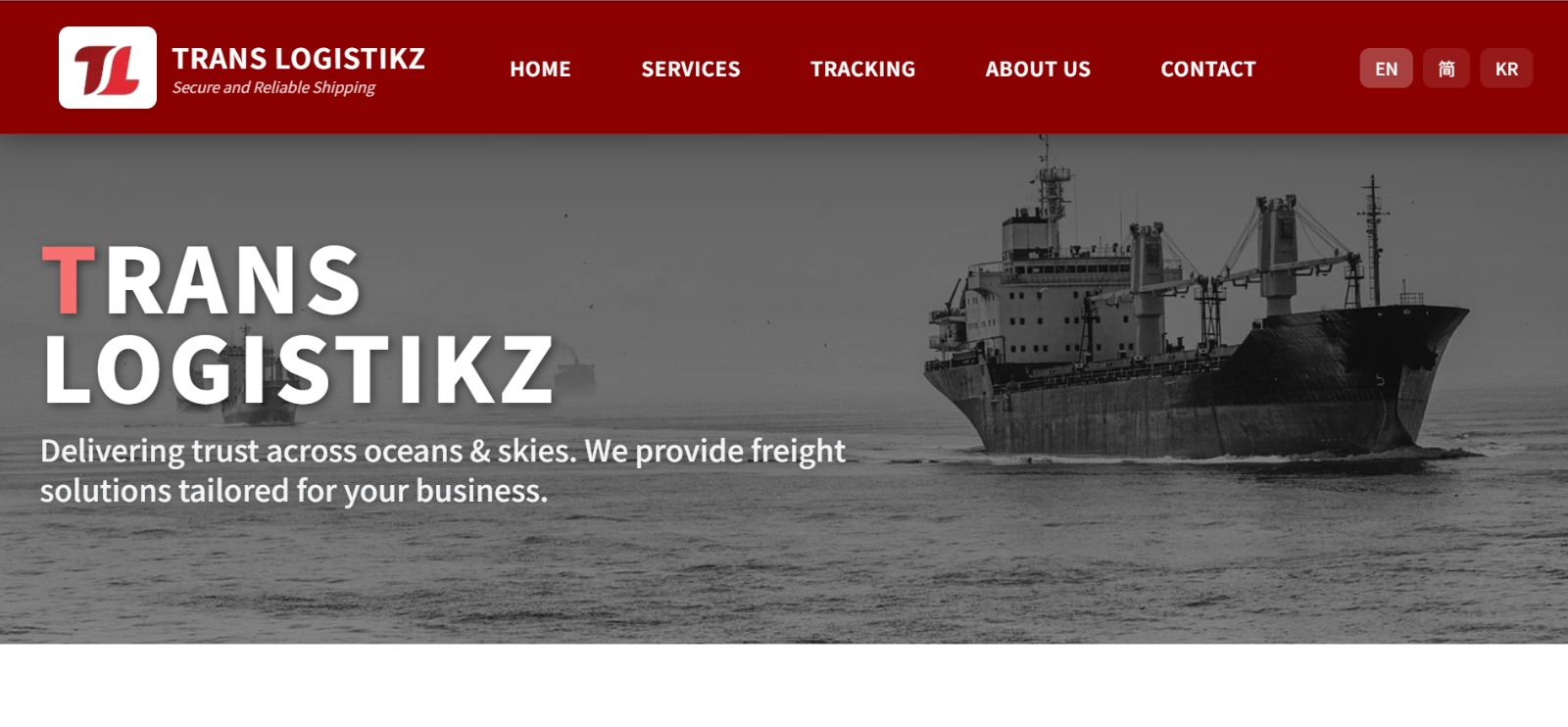 Trans Logistikz homepage